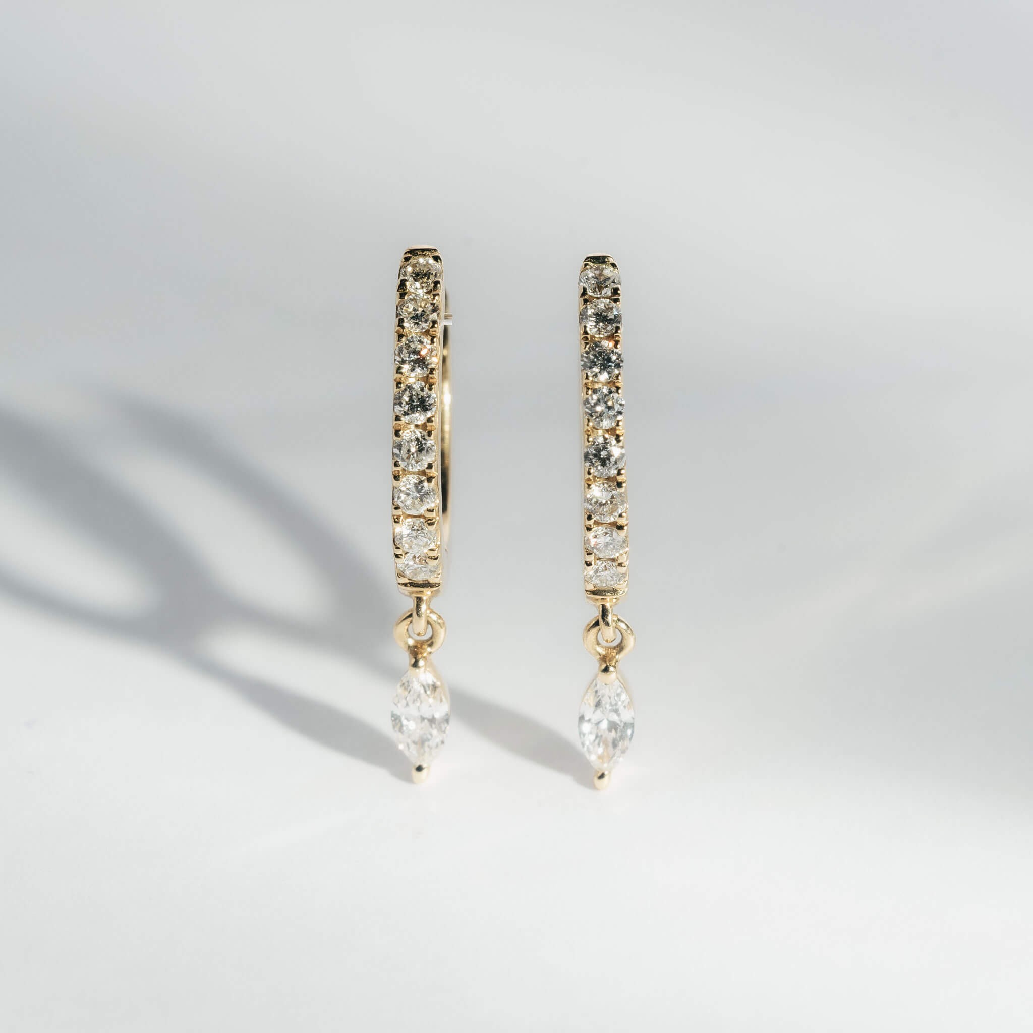 Cleo – Diamond Drop Huggie