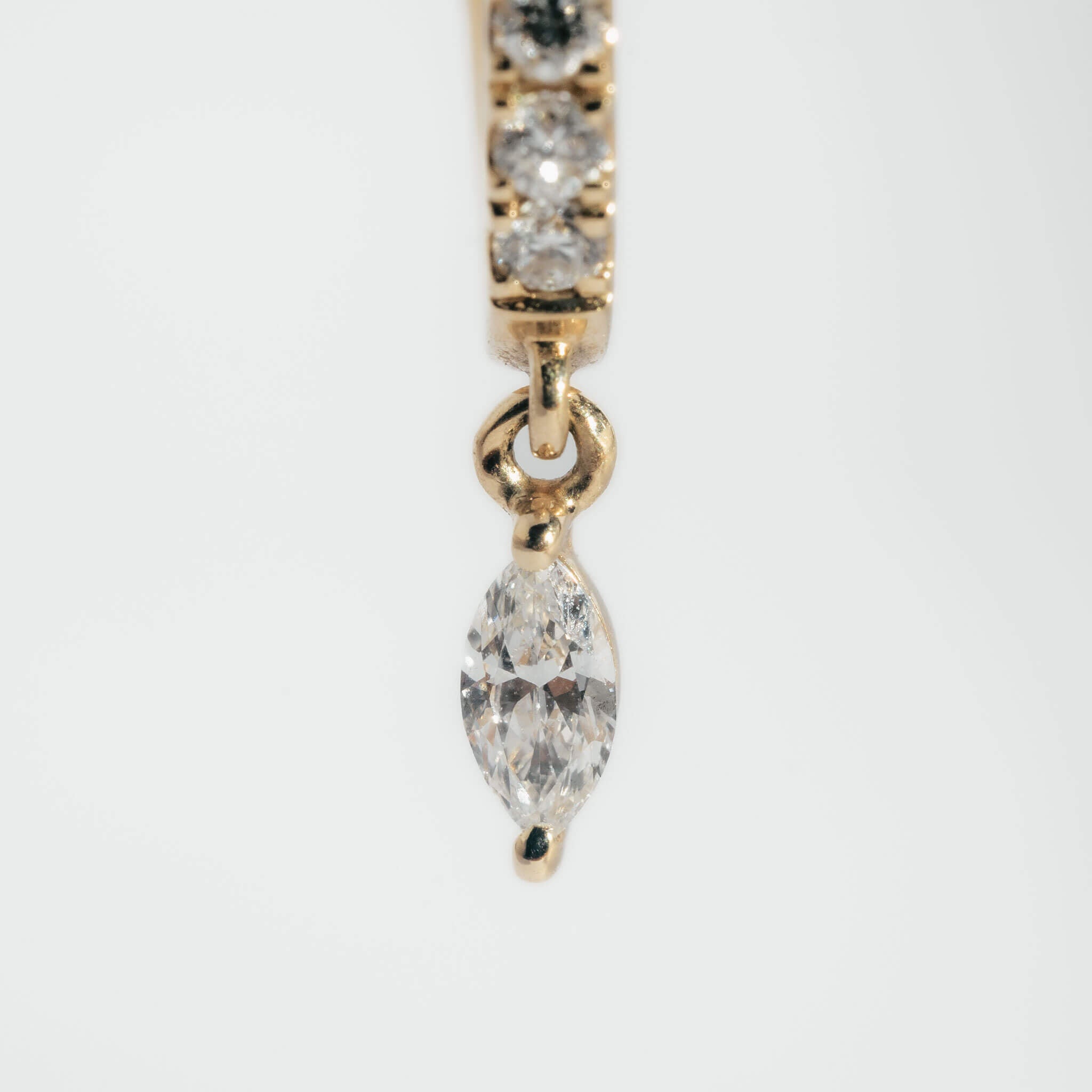 Cleo – Diamond Drop Huggie