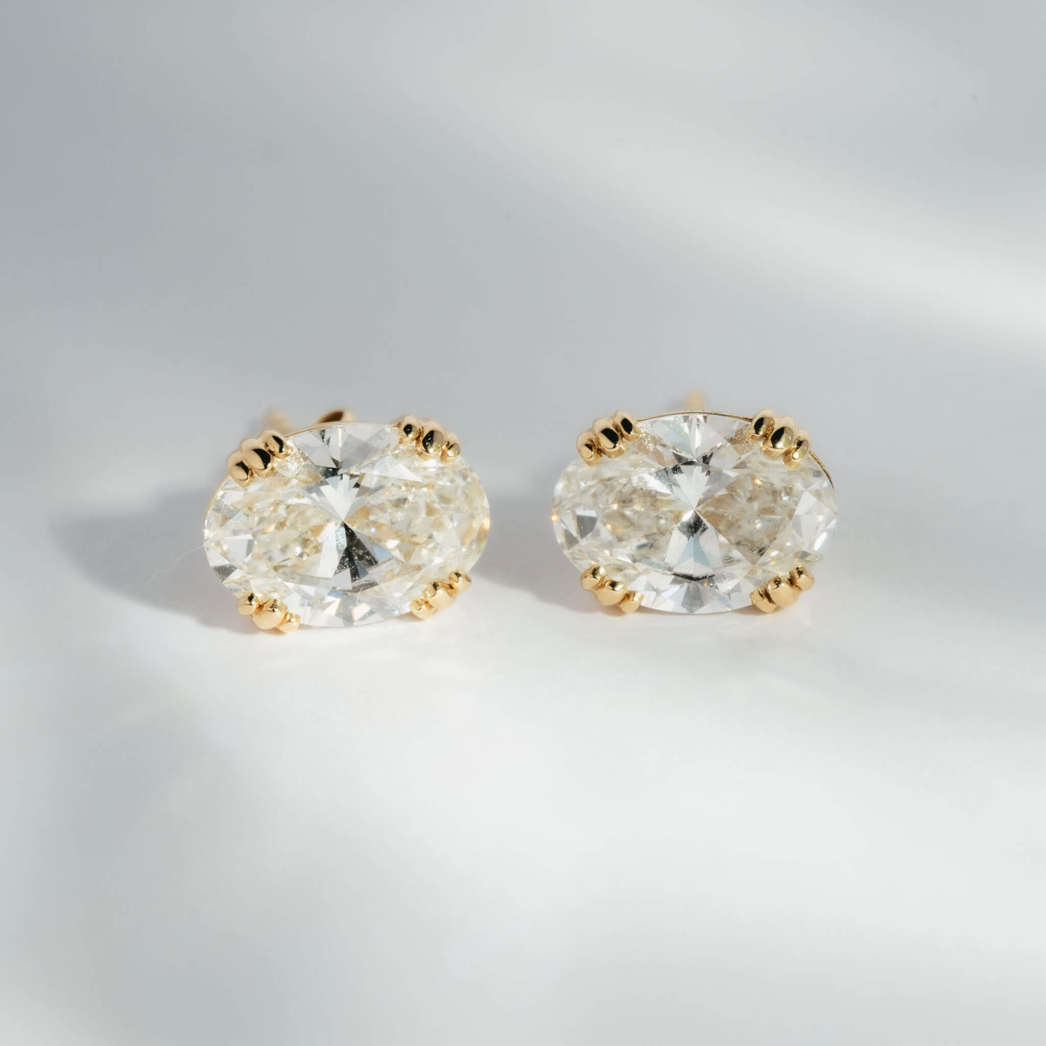 Camille – Oval Diamond Studs VS1 F