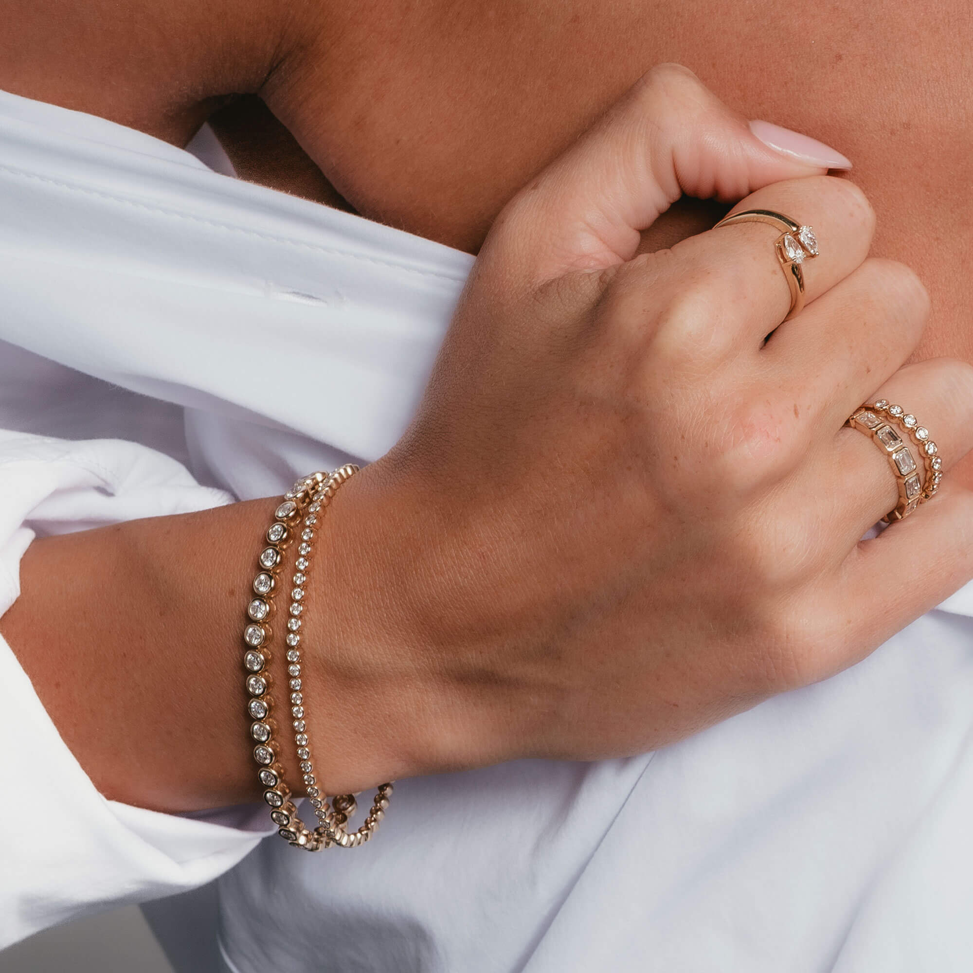Madeleine – Tennis Bracelet (Round)